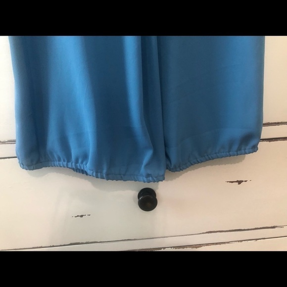 Ann Taylor Factory | Bow-Neck Sleeveless Blouse | S | Dusty Blue - Picture 14 of 16